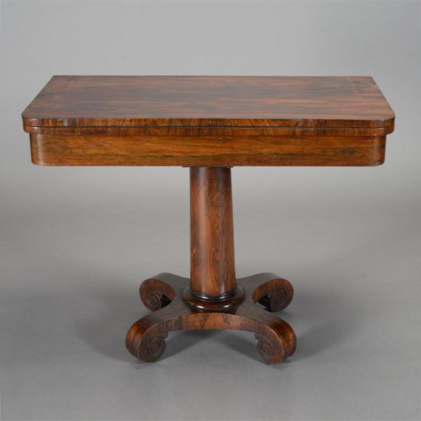George IV Rosewood Games Table with Felt Lined Flip Top (1 of 4)
