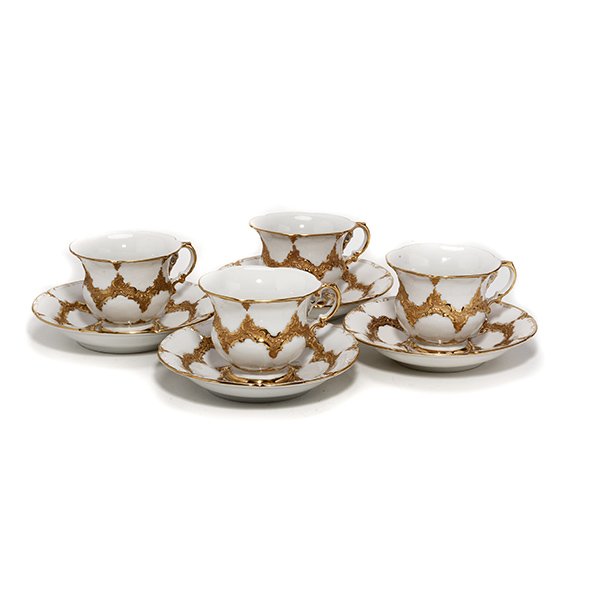 Set of Twelve Meissen Gold Decorated Teacups and (1 of 5)