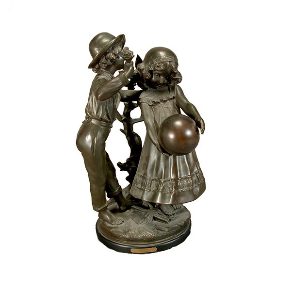 After Auguste Moreau, Bronze Figure of Two Children (1 of 9)