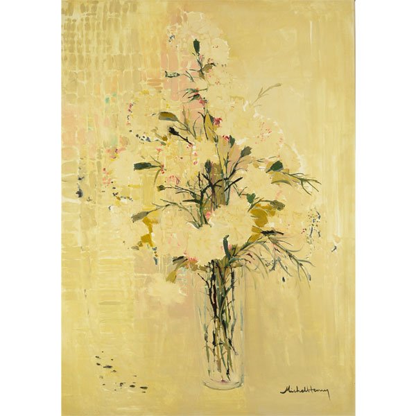 MICHEL HENRY "Vase of Flowers" Oil on Canvas. (1 of 5)