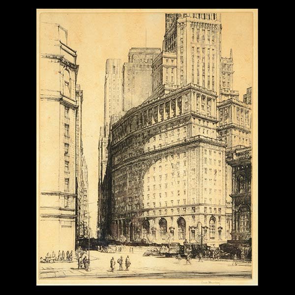 LOUIS C. ROSENBERG "New York" Etching. (1 of 5)