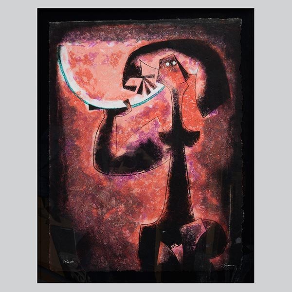 BYRON GALVEZ "Figure with Watermelon" Framed. (1 of 6)