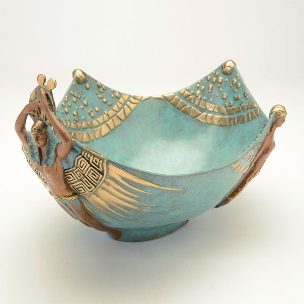 ERTE "Apollo" Bronze Bowl, Signed and Dated. (1 of 6)