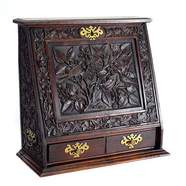 Continental Baroque Style Oak Traveling Desk (1 of 5)