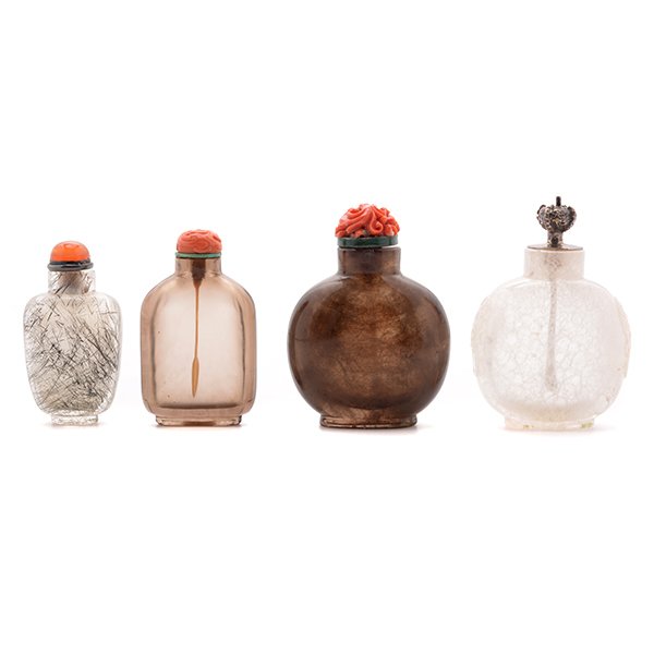 Four Quartz Snuff Bottles, 19th Century (1 of 5)