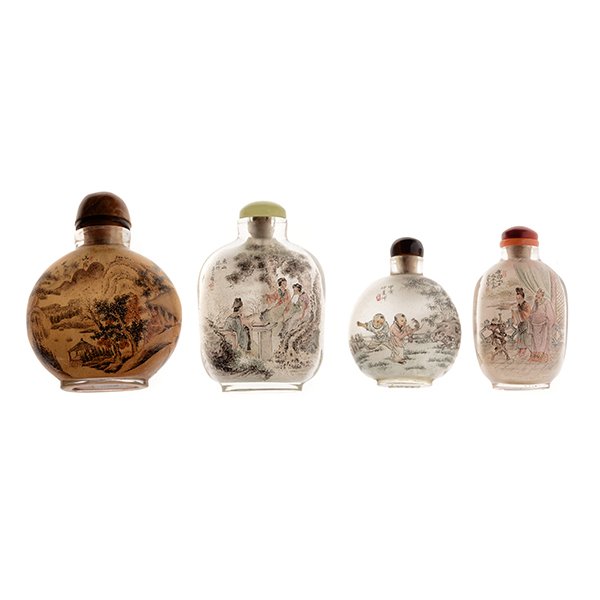 Four Inside-Painted Snuff Bottles, 20th Century (1 of 5)