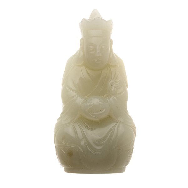 A White Jade Figure of a Buddhist Monk (1 of 5)