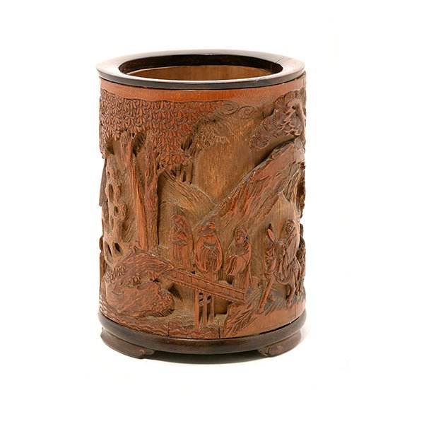 A Carved Bamboo Brush Pot (1 of 5)