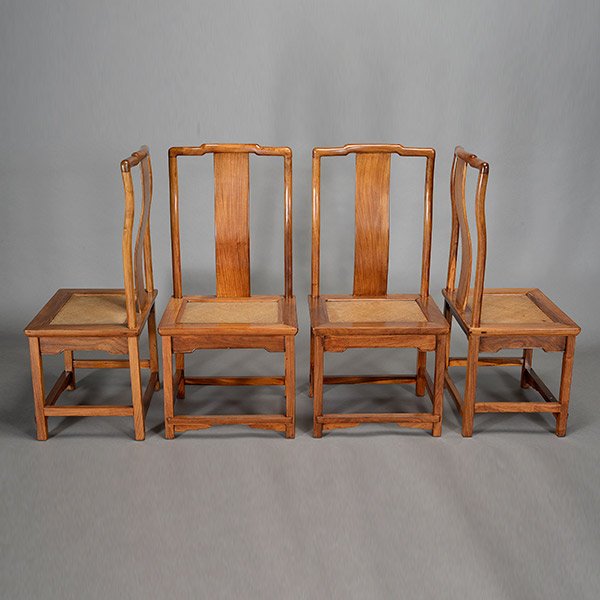 A Set of Four Huanghuali Side Chairs, 18th/19th Century (1 of 6)