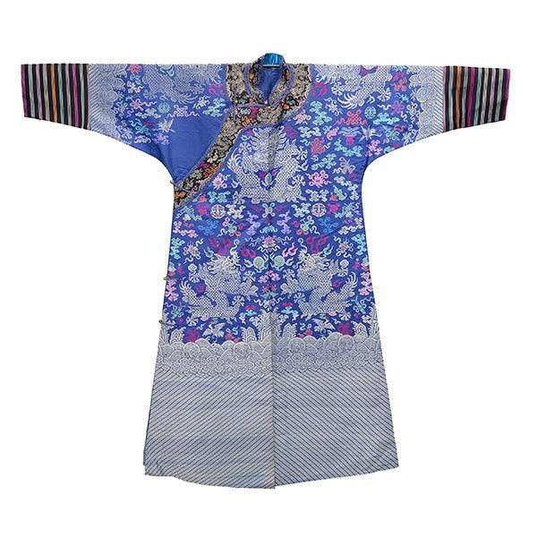 A Brocade Blue Ground 'Dragon' Robe, Early 20th Century (1 of 7)