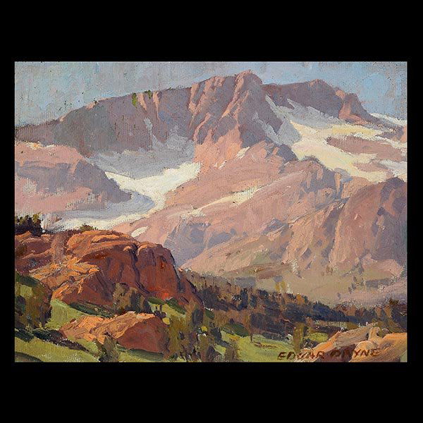 EDGAR ALWIN PAYNE "High Country" Oil on Board.: EDGAR ALWIN PAYNE (Californian 1883-1947) High Country Oil on board 12 x 16 inches / 30.48 x 40.64 cm; Frame: 18 1/8 x 22 inches Signed lower right: Edgar Payne Annotated verso: "High Country, Fine Sa