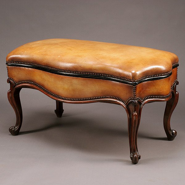 Portuguese Rococo Style Leather Upholstered Storage (1 of 1)