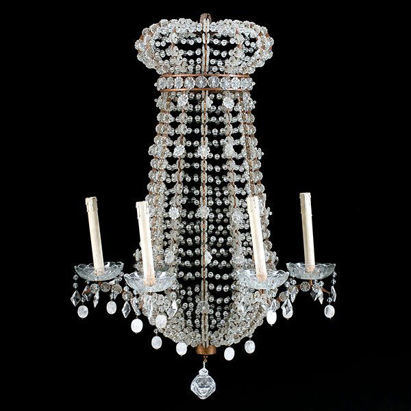 Continental Neoclassical Style Six Light Chandelier (1 of 1)