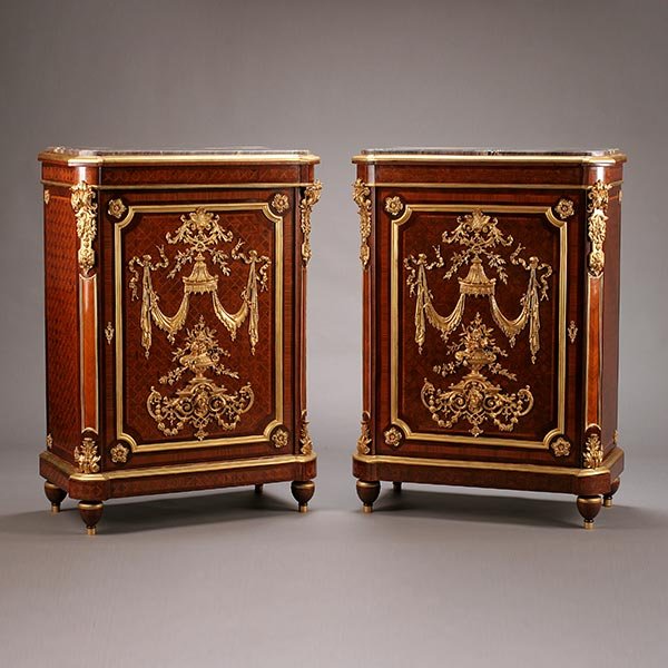 Pair of Louis XVI Style Parquetry Meubles díappui (1 of 1)