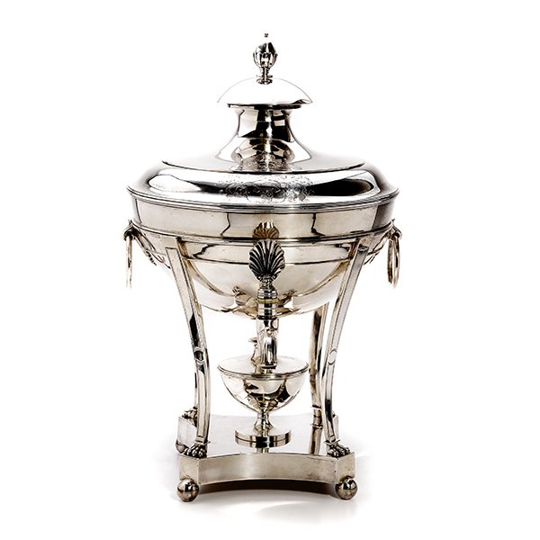 English Georgian Sterling Hot Water Urn (1 of 5)