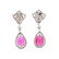 Pair of Tourmaline, Diamond, 18k White Gold Earrings. - 4