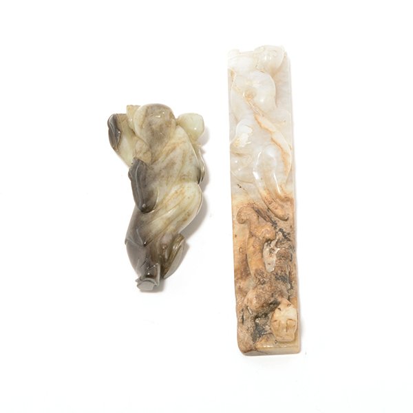 Two Mottled Jade Carvings (1 of 5)