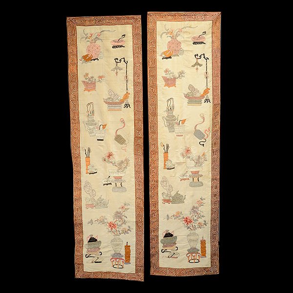 A Pair of Embroidered Wall Hangings (1 of 5)