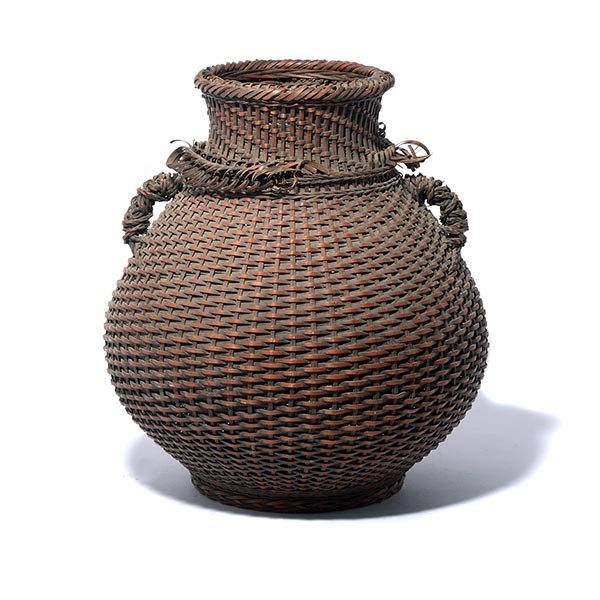 A Japanese Woven Rattan Basket (1 of 5)