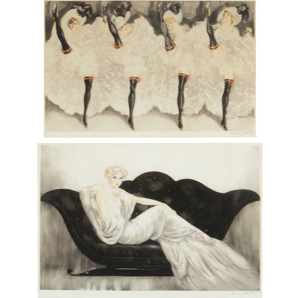 LOUIS ICART "Can-Can" and "Sofa" Etching and Aquatint. (1 of 5)