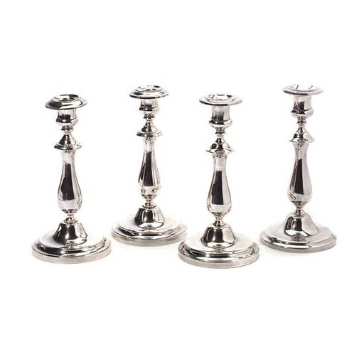 Set Of Four Christofle Silver Plated Candlesticks