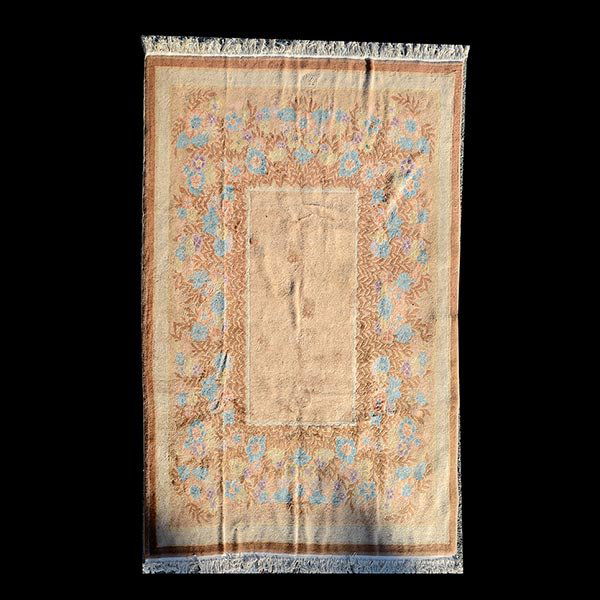 Chinese Tan Floral Carpet: 8 feet 2 inches x 10 feet 6 (1 of 4)