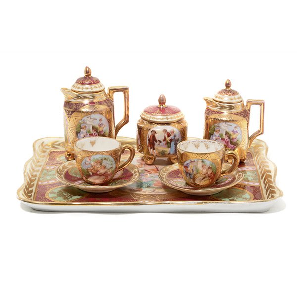 Austrian Royal Vienna Style Porcelain Eight Piece (1 of 5)