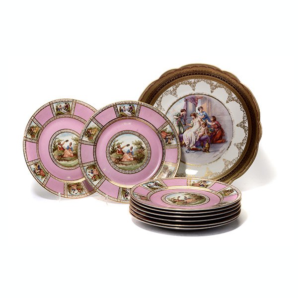 Eight Czech Service Plates and an Angelica Kaufmann (1 of 5)