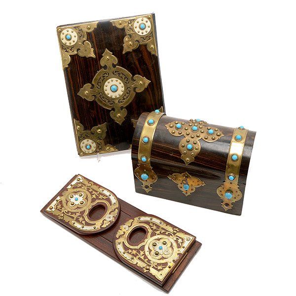 Suite of Louis Philippe Calamander Desk Articles (1 of 10)