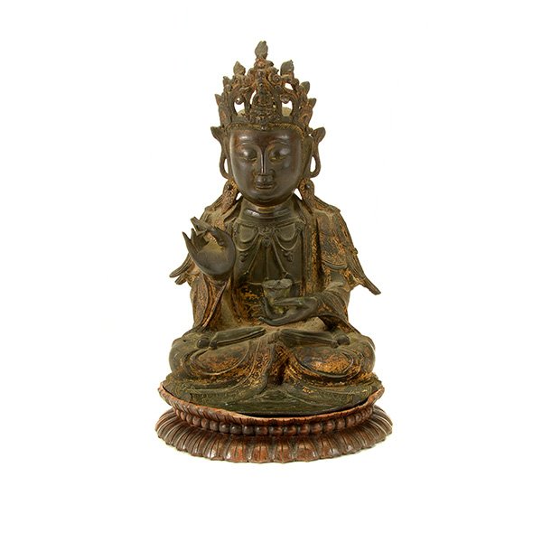 A Gilt-Bronze Figure of Guanyin, Late Ming Dynasty (1 of 9)