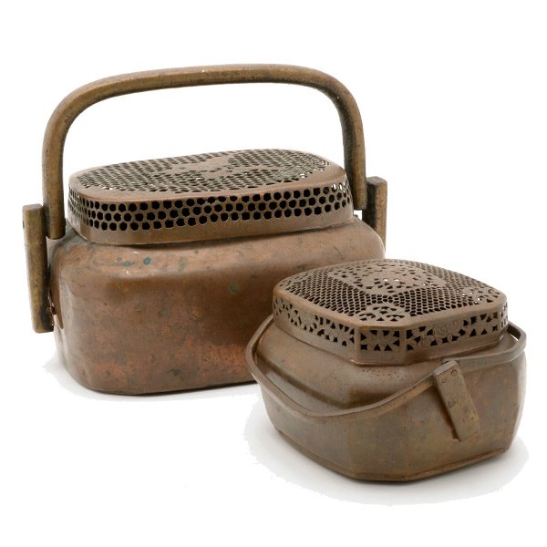 Two Copper Hand Warmers, Qing Dynasty (1 of 9)