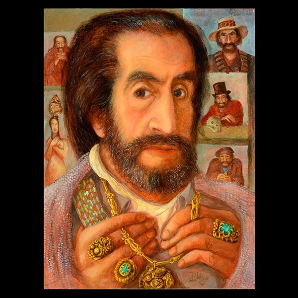 JULIO DE DIEGO "Portrait of His Life" Oil on Board. (1 of 3)