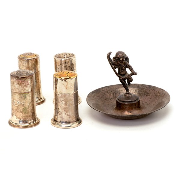 Tiffany & Co. Sterling Dish with Putti and Set of Four (1 of 7)