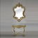 Beaux Art Gilt Bronze Marble Top Console and Matching