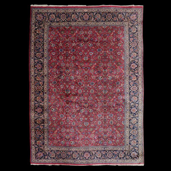 Meshed Carpet with Signature: 11 feet 7 inches x 16 (1 of 4)