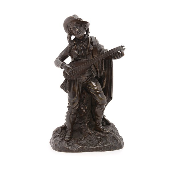 German Bronze Figure of a Mandolin Player (1 of 5)
