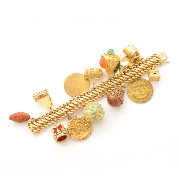 Multi-Stone, Yellow Gold, Gold-Filled, Metal Charm (1 of 5)