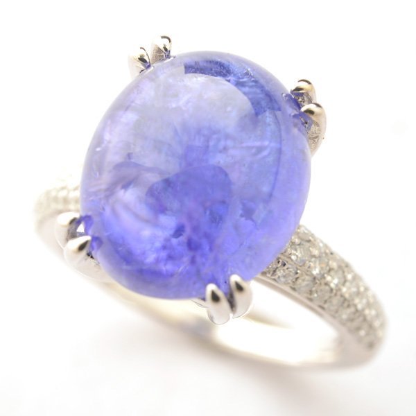 Tanzanite, Diamond, 14k White Gold Ring. (1 of 4)