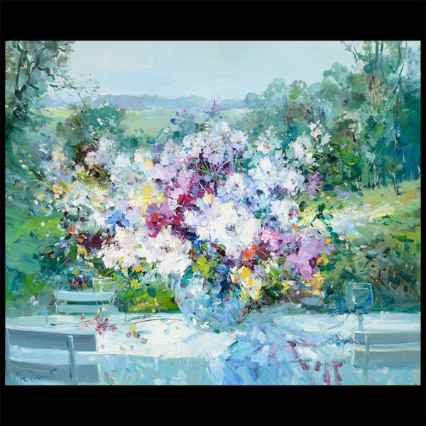 Large 20th Century Floral Still Life, Ingfried Morro (1 of 5)