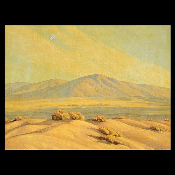 JOHN HILTON "Desert Landscape" Oil on Canvas. (1 of 7)