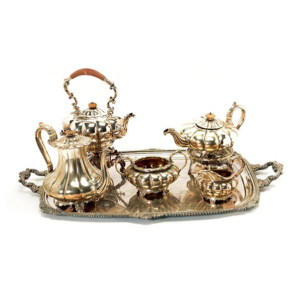 English Sterling Silver Four Piece Tea & Coffee Service (1 of 10)
