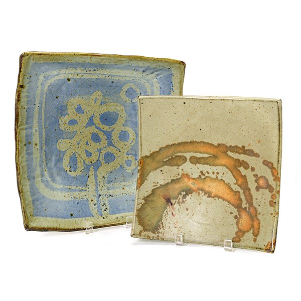 Two Eunice Prieto Square Stoneware Chargers (1 of 10)