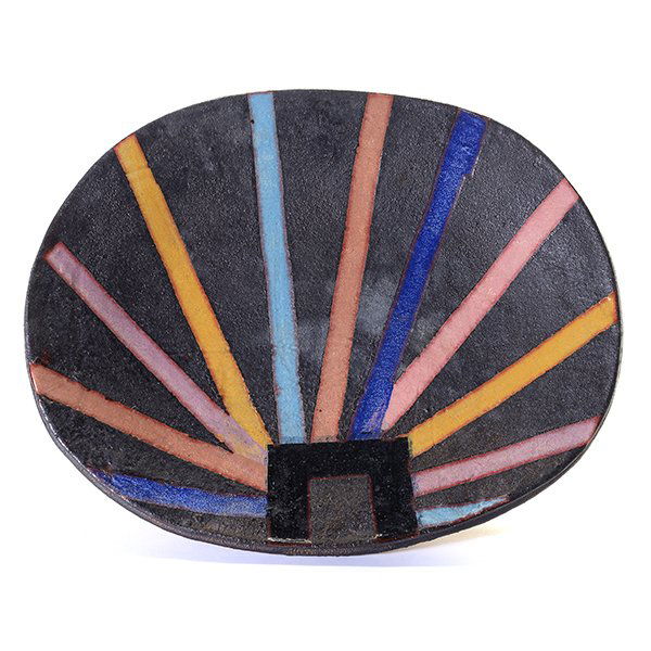 Jun Kaneko (Japanese, Born 1942) Large Stoneware Plaque (1 of 5)