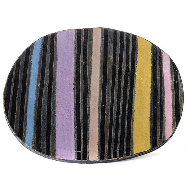 Jun Kaneko (Japanese, Born 1942) Large Stoneware Plaque (1 of 5)