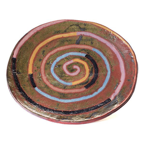 Jun Kaneko (Japanese, Born 1942) Large Stoneware Plaque (1 of 5)