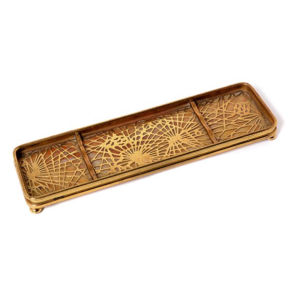 Tiffany Studios Pine Needle Favrile Glass Tray (1 of 8)