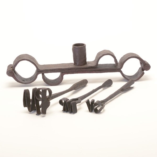 Wrought Iron Shackles and Three Branding Irons (1 of 5)