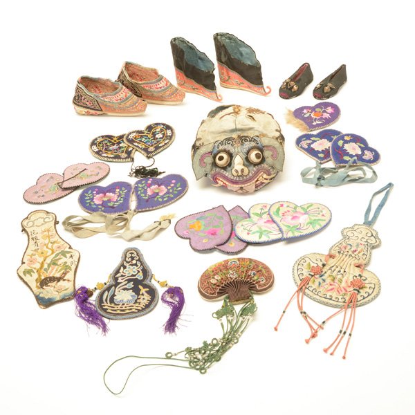 Group of Chinese Silk Accessories (1 of 10)