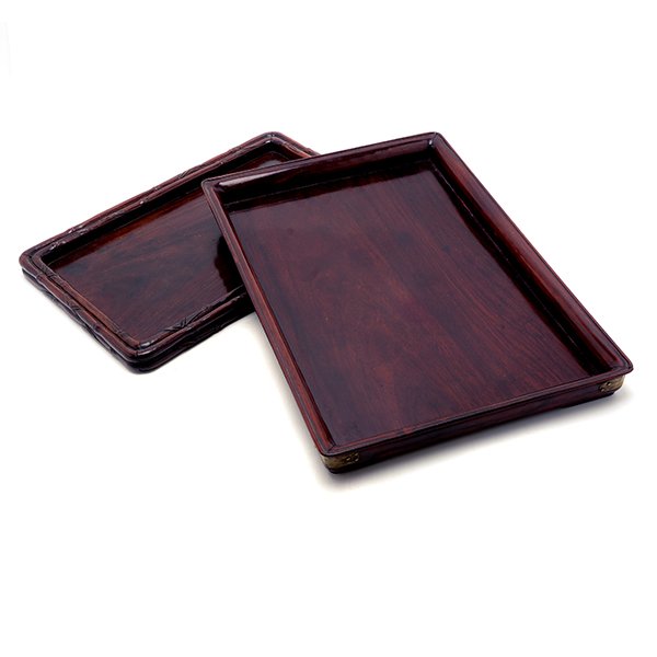 Two Chinese Rosewood Trays, 19th/20th Century (1 of 10)