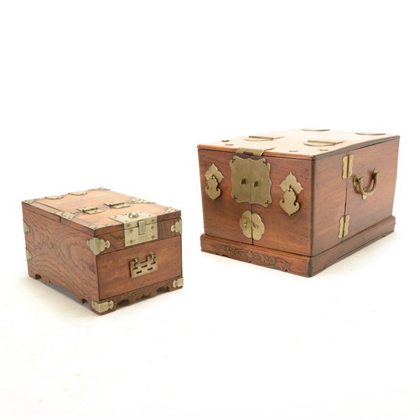 Two Asian Wood Lady's Dressing Chests, Circa 1900 (1 of 9)